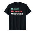 Love Cats Love Coffee Love Soccer Hoodie - Trendy Graphic Men Women