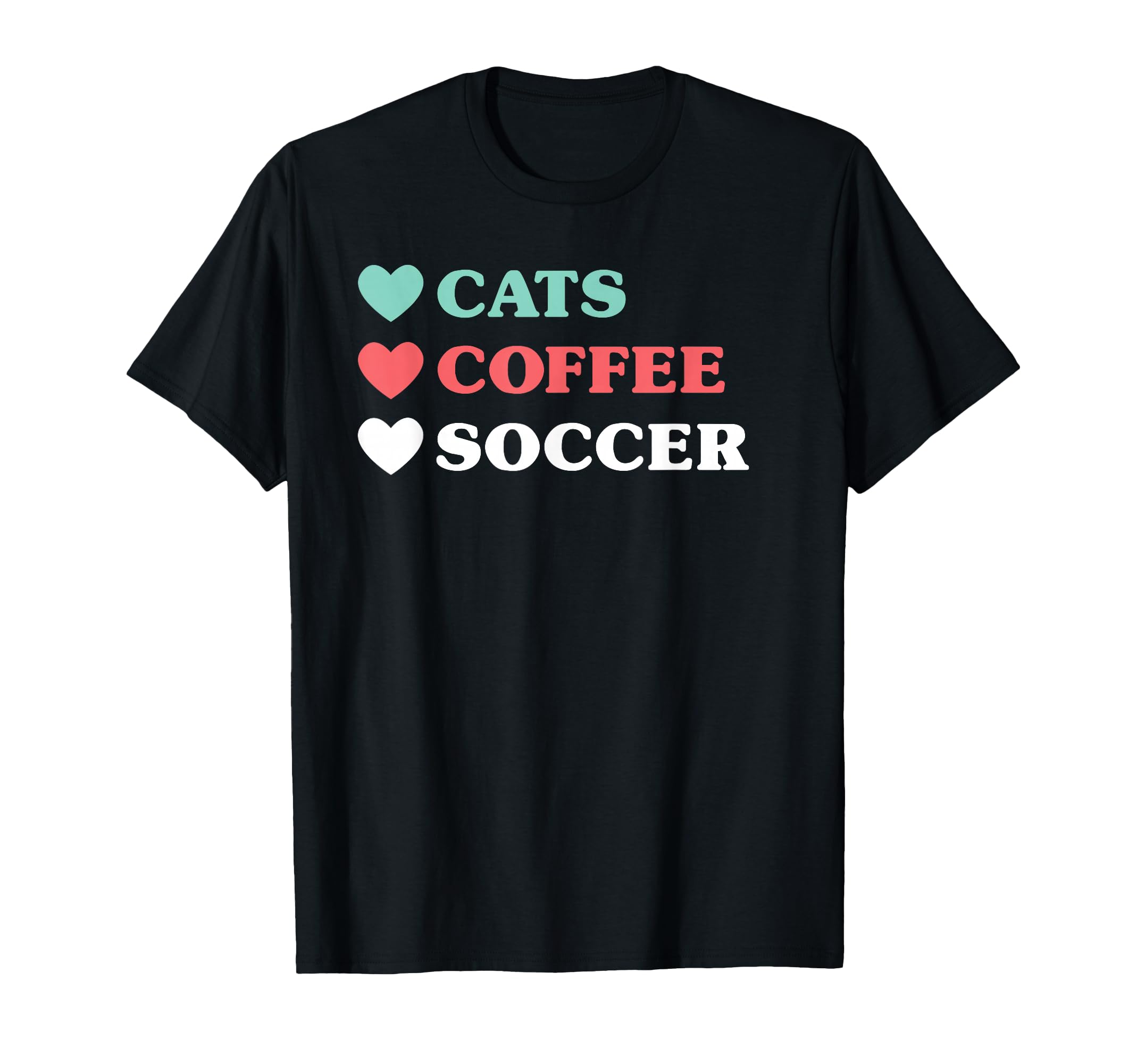 Love Cats Love Coffee Love Soccer Hoodie - Trendy Graphic Men Women