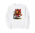 Halloween Soccer Pumpkin Coquette Sweatshirt - Streetwear Style Men Women