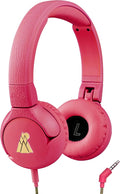 POGS Kids Wired Headphones | The Elephant 2 | Adjustable, Durable Headphones for Kids 3+ | Limited to 85 dB, Microphone | On-Ear | Music-Sharing Function Safe 3.5mm Audio Cable (3.2ft) (rPink)