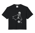 Skeleton Soccer Funny Halloween T-Shirt - Minimalist Print for Adults
