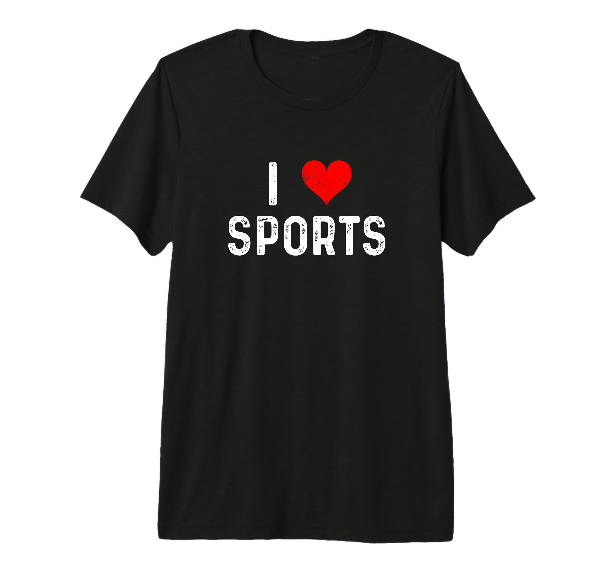 I Love Sports Heart Baseball T-Shirt - Unique Graphic for Adults