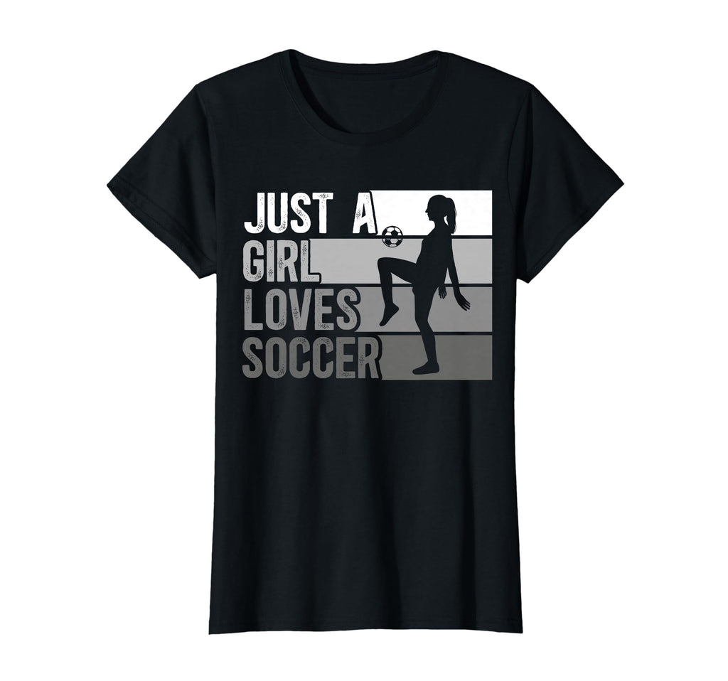 Sport Funny Just Who Loves Soccer T-Shirt - Minimalist Print Men Women