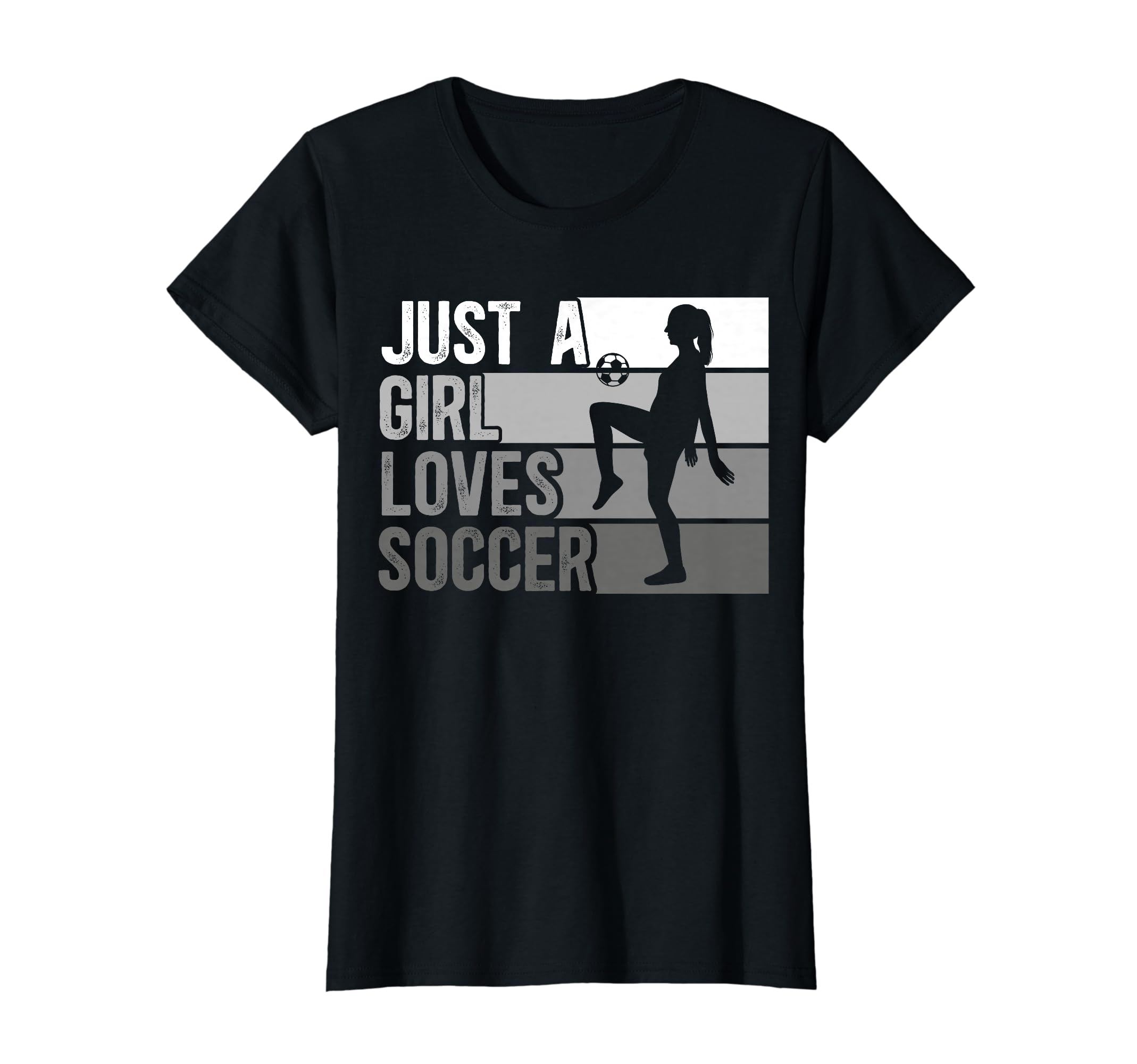 Sport Funny Just Who Loves Soccer T-Shirt - Minimalist Print Men Women