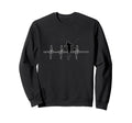 Soccer Football Lover Heartbeat Sweatshirt - Novelty Apparel for Adults