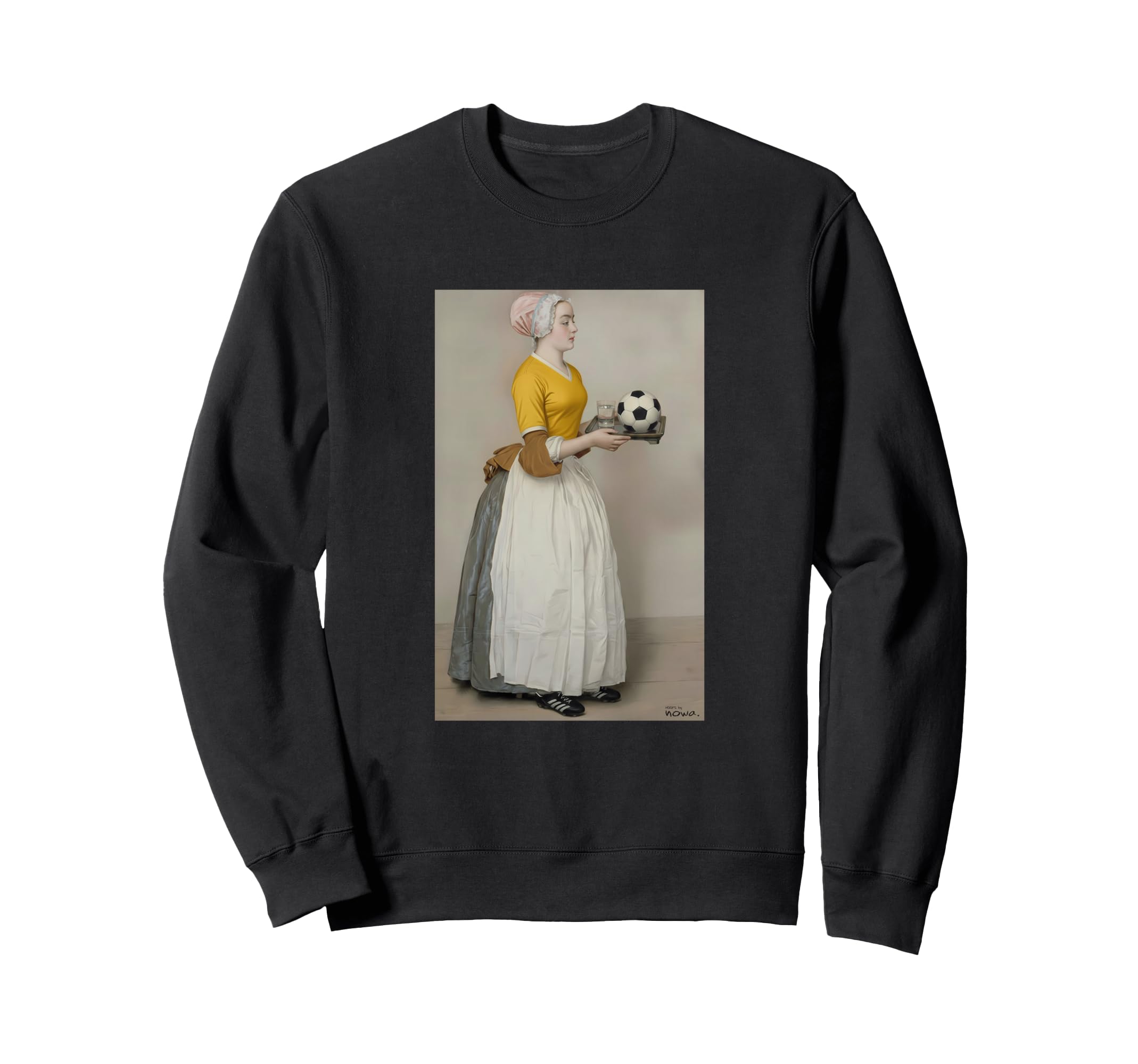 Serving Football Yellow Soccer Sweatshirt - Aesthetic Graphic for Adults