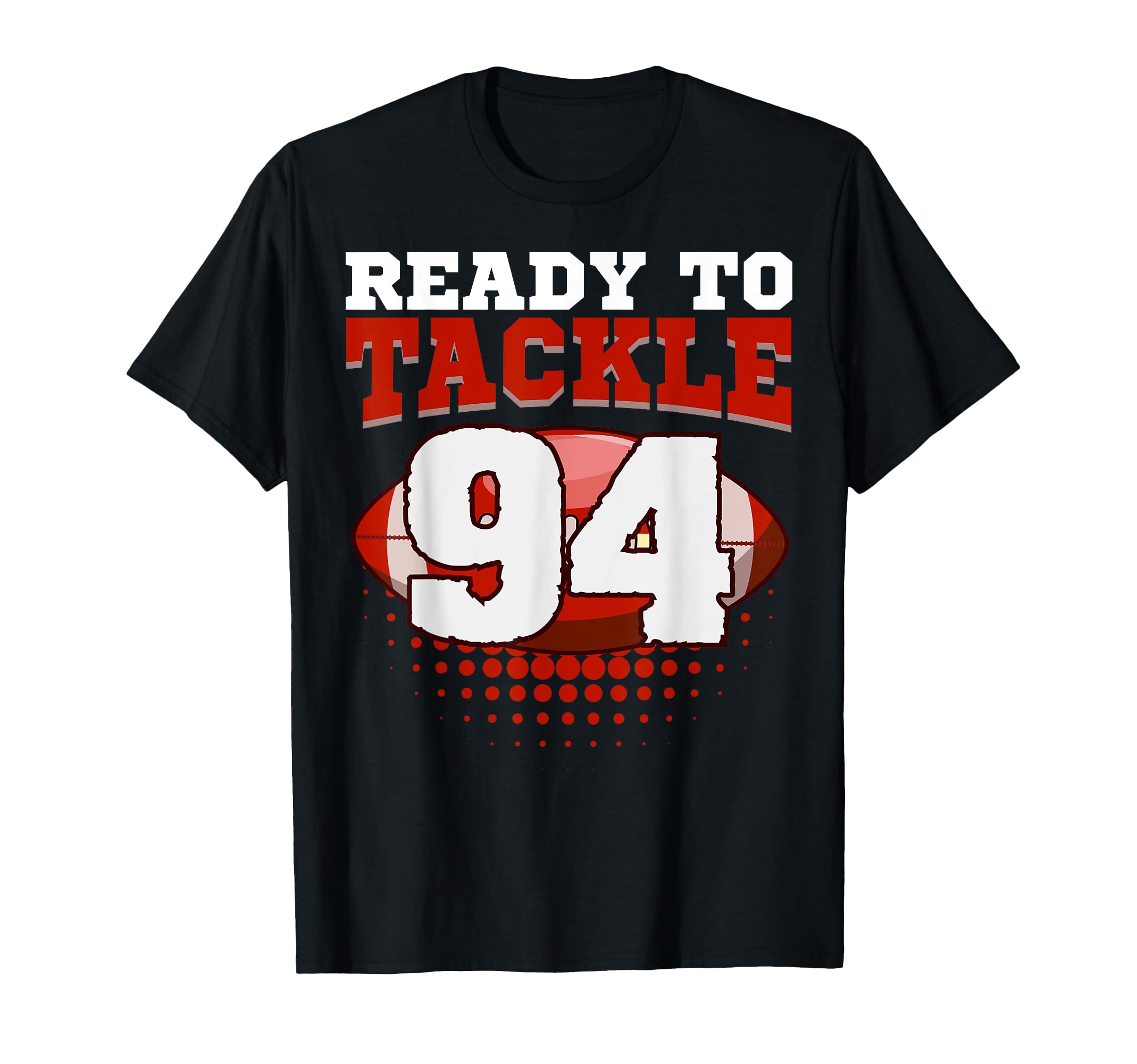 Football 94Th Birthday Player Tackle T-Shirt - Minimalist Print Men Women