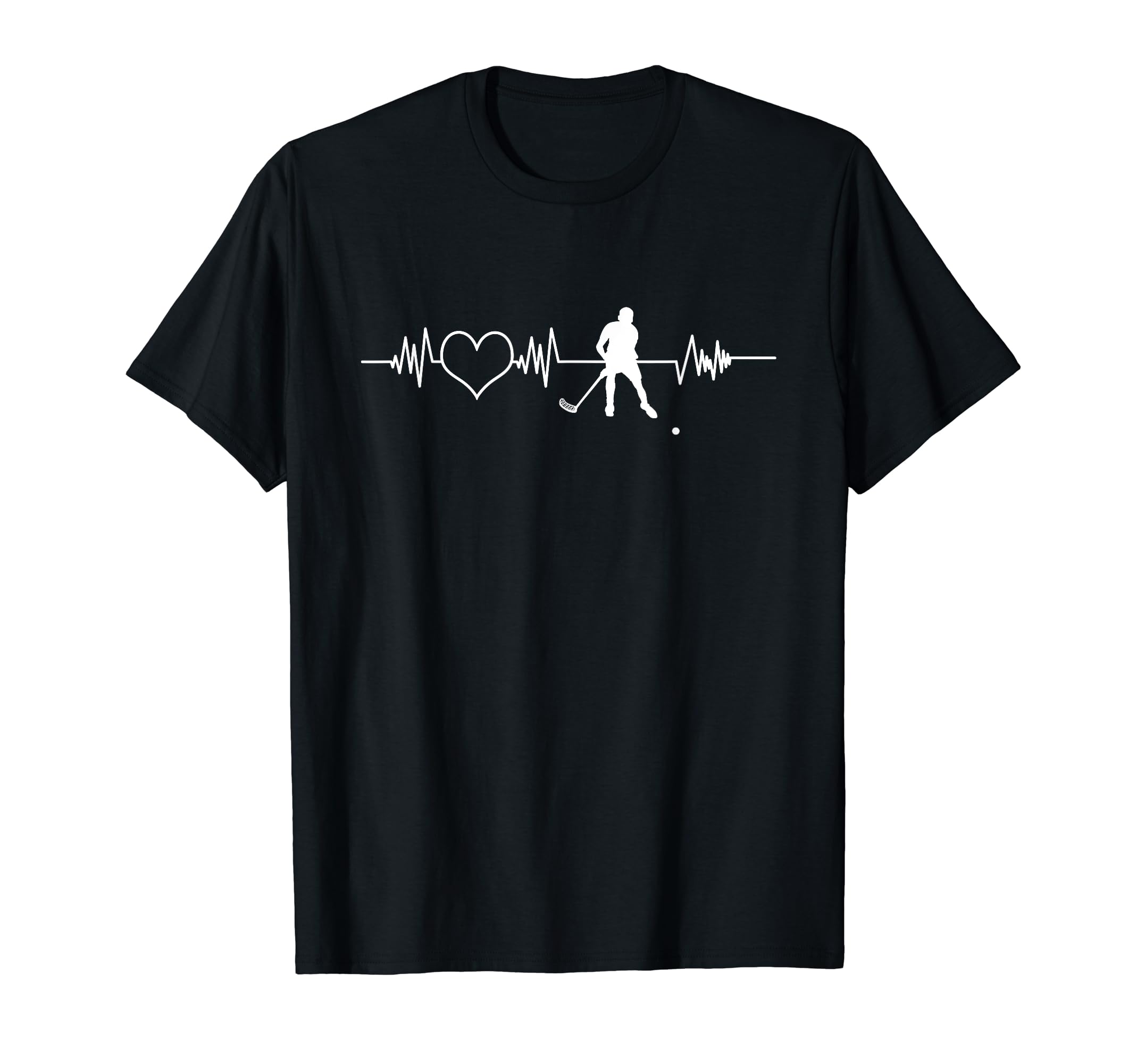 Field Hockey Player Heartbeat T-Shirt - Unique Graphic Men Women