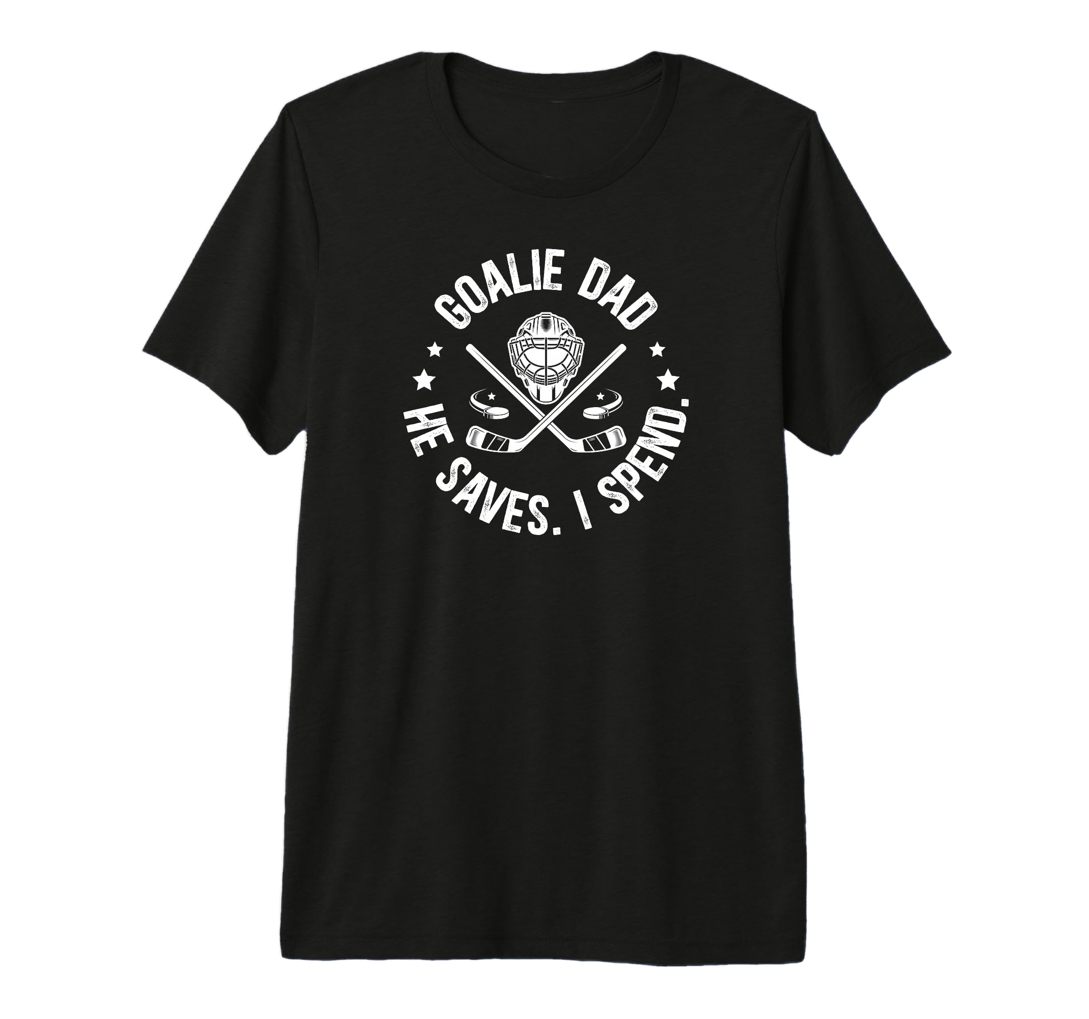 Mens Funny Hockey Goalie Dad Hockey T-Shirt - Unique Graphic for Adults