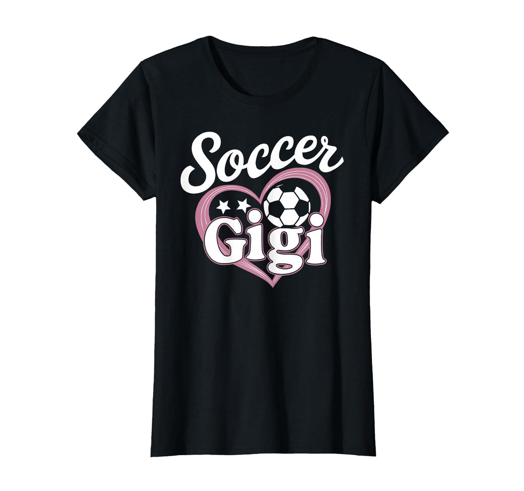 Soccer Gigi Grandma Heart T-Shirt - Casual Everyday Wear for Adults