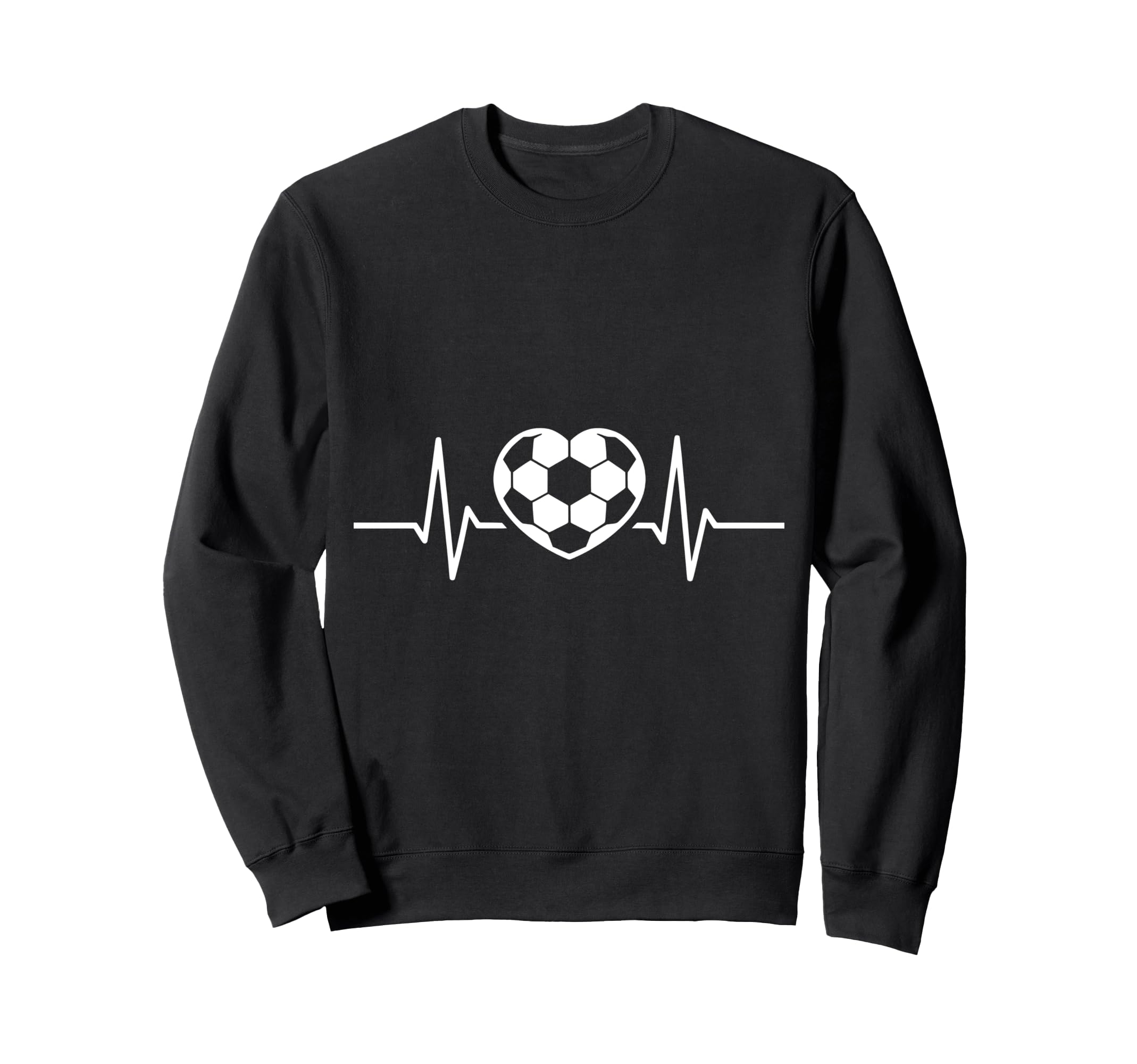 Soccer Heart Drawing Soccer Fans Sweatshirt - Unique Graphic for Adults