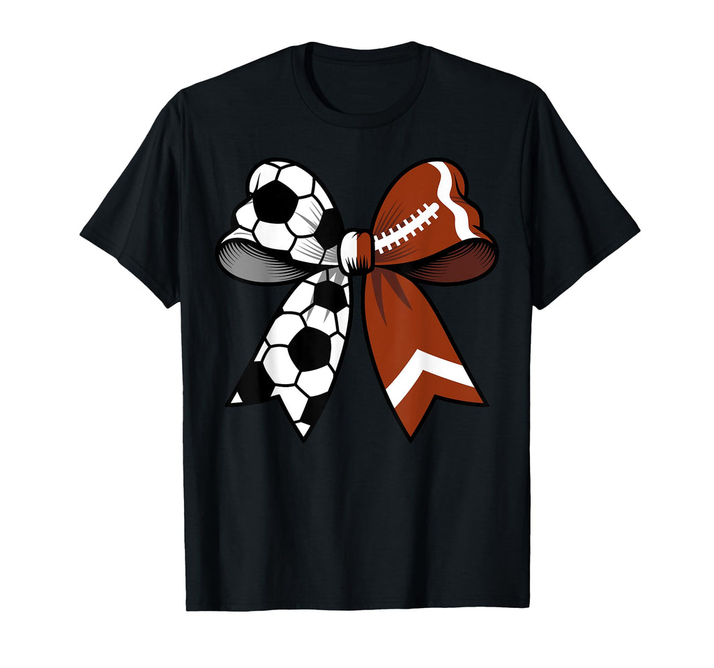 Soccer Football Coquette Bow Funny T-Shirt - Novelty Apparel Men Women