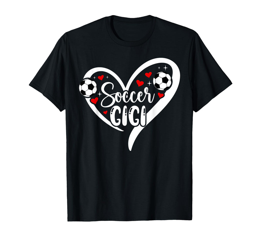 Soccer Gigi Heart Grandma Gigi T-Shirt - Casual Everyday Wear Men Women