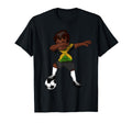 Dabbing Soccer Jamaica Jamaican T-Shirt - Minimalist Print Men Women