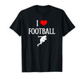 I Love Football I Heart Football Funny T-Shirt - Fun Novelty Design Unisex