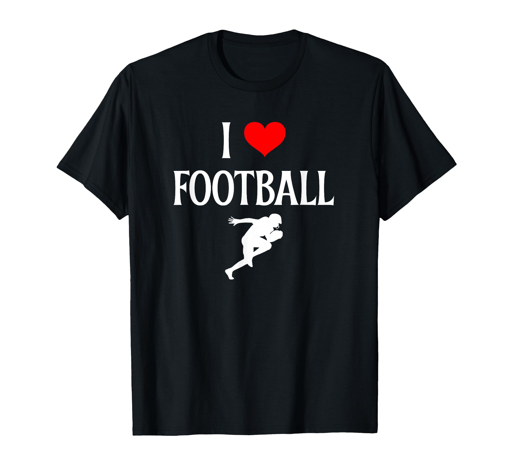 I Love Football I Heart Football Funny T-Shirt - Fun Novelty Design Unisex