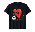 Funny Soccer Valentines Day Heart Mens T-Shirt - Trendy Graphic Unisex