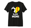 Ball Mimi Funny Soccer Softball Heart Tri T-Shirt - Graphic Print Unisex