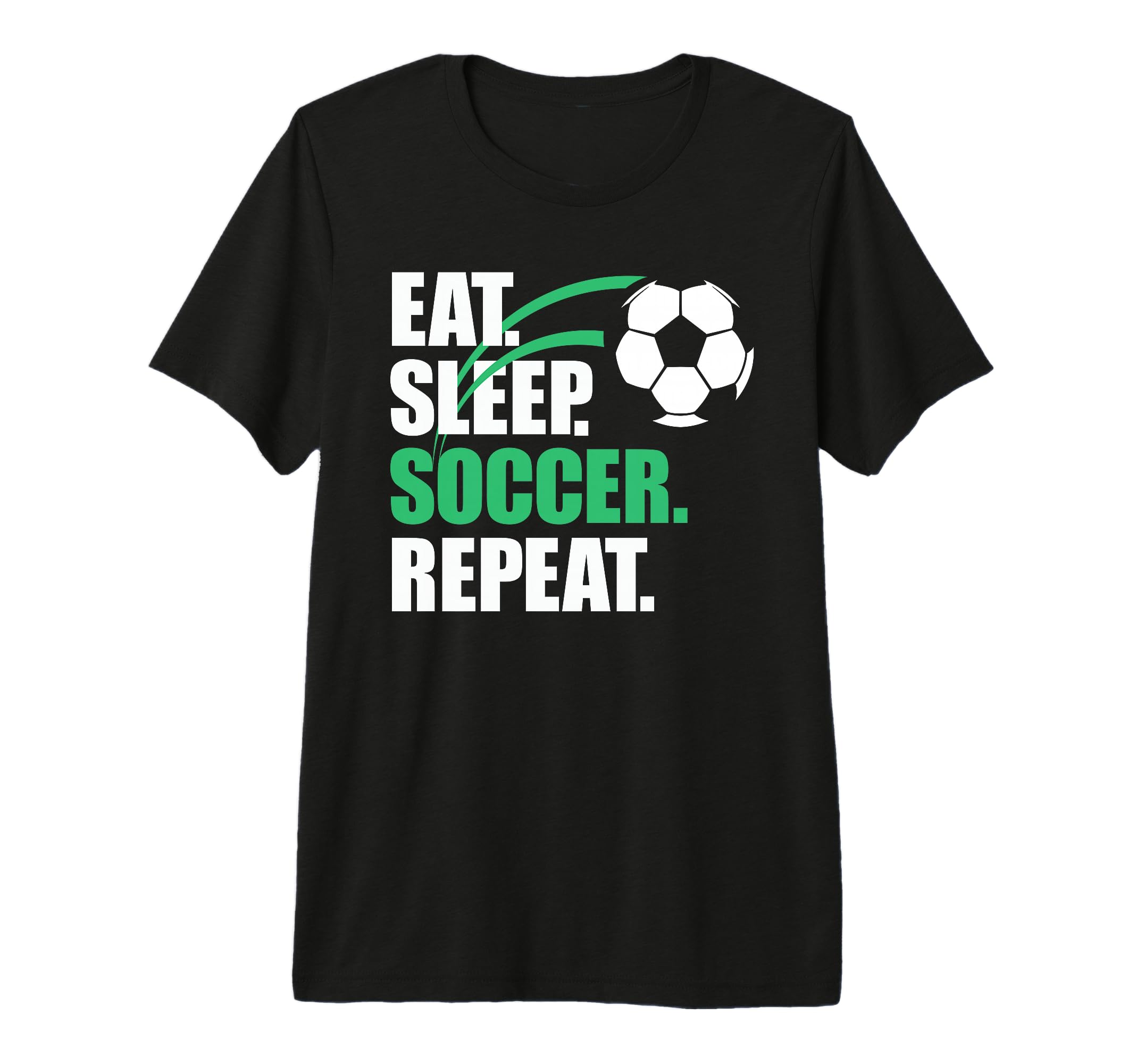 Eat Sleep Soccer Repeat Coaches T-Shirt - Fun Novelty Design Men Women