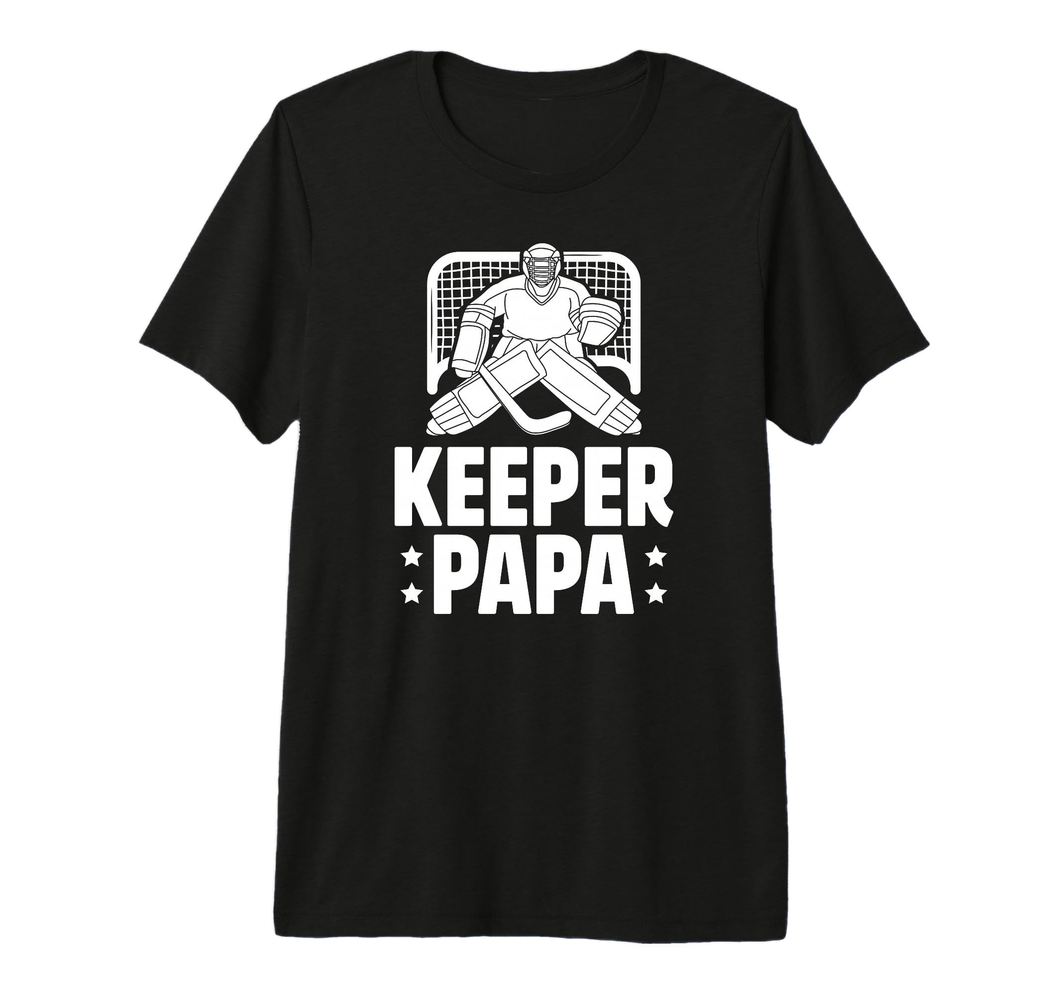 Mens Ice Hockey Keeper Papa Ice T-Shirt - Casual Everyday Wear for Adults