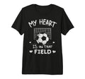 My Heart Is That Field Soccer Player T-Shirt - Unique Graphic Men Women