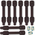 Child Safety Cabinet Locks for Baby Proof,Child Proof Safety Locks for Cabinets,Drawers,Cupboard,Oven,Fridge,8Packs Brown Locks,BAOWEIJD