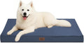 Outdoor Large Dog Bed, Waterproof Dog Bed for Large Dogs, Egg Crate Foam Pet Bed with Removable Washable Oxford Cooling Cover, Navy