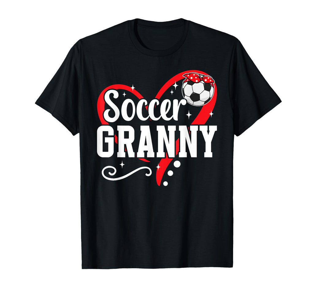 Soccer Granny Heart Grandma Granny T-Shirt - Fun Novelty Design for Adults