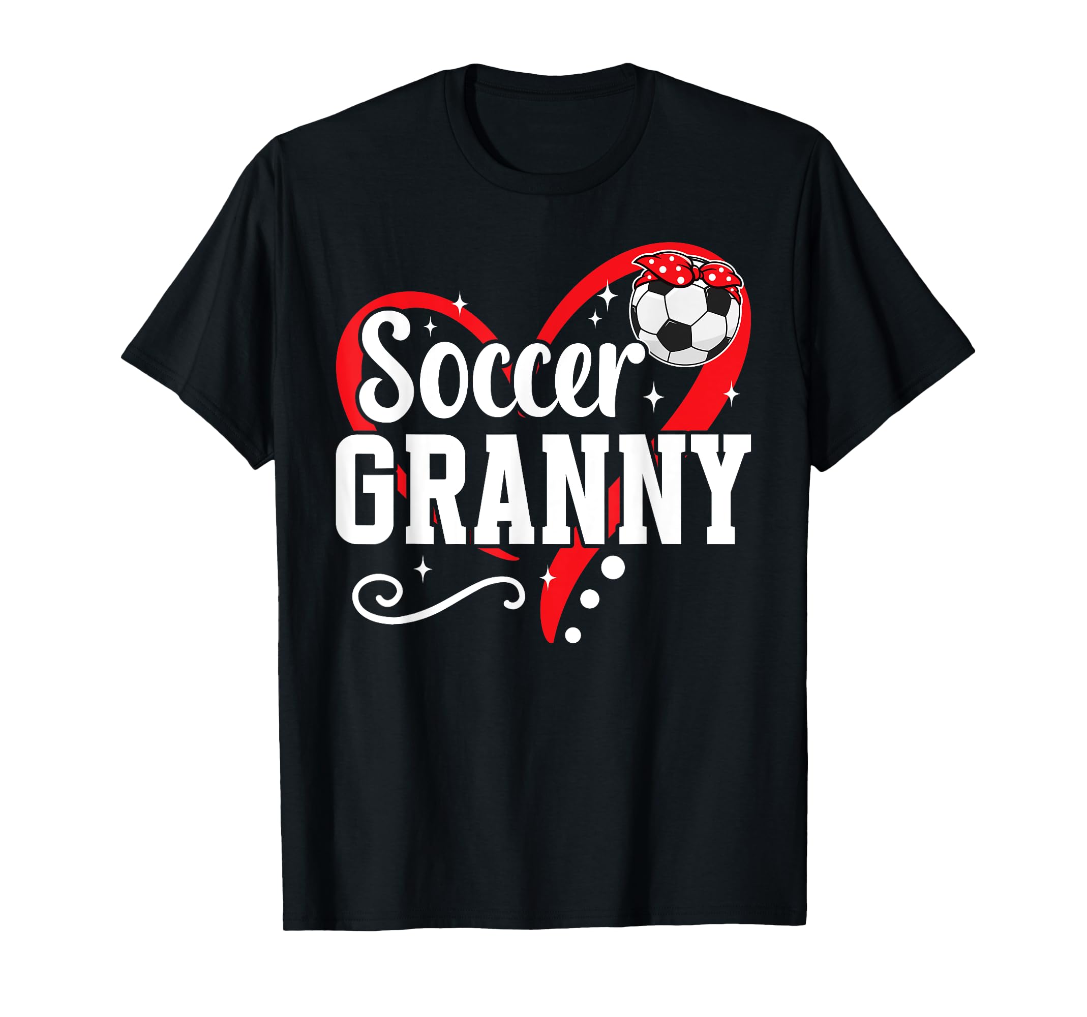 Soccer Granny Heart Grandma Granny T-Shirt - Fun Novelty Design for Adults