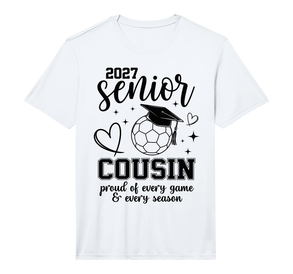 2027 Senior Soccer Cousin Proud Family T-Shirt - Graphic Print for Adults