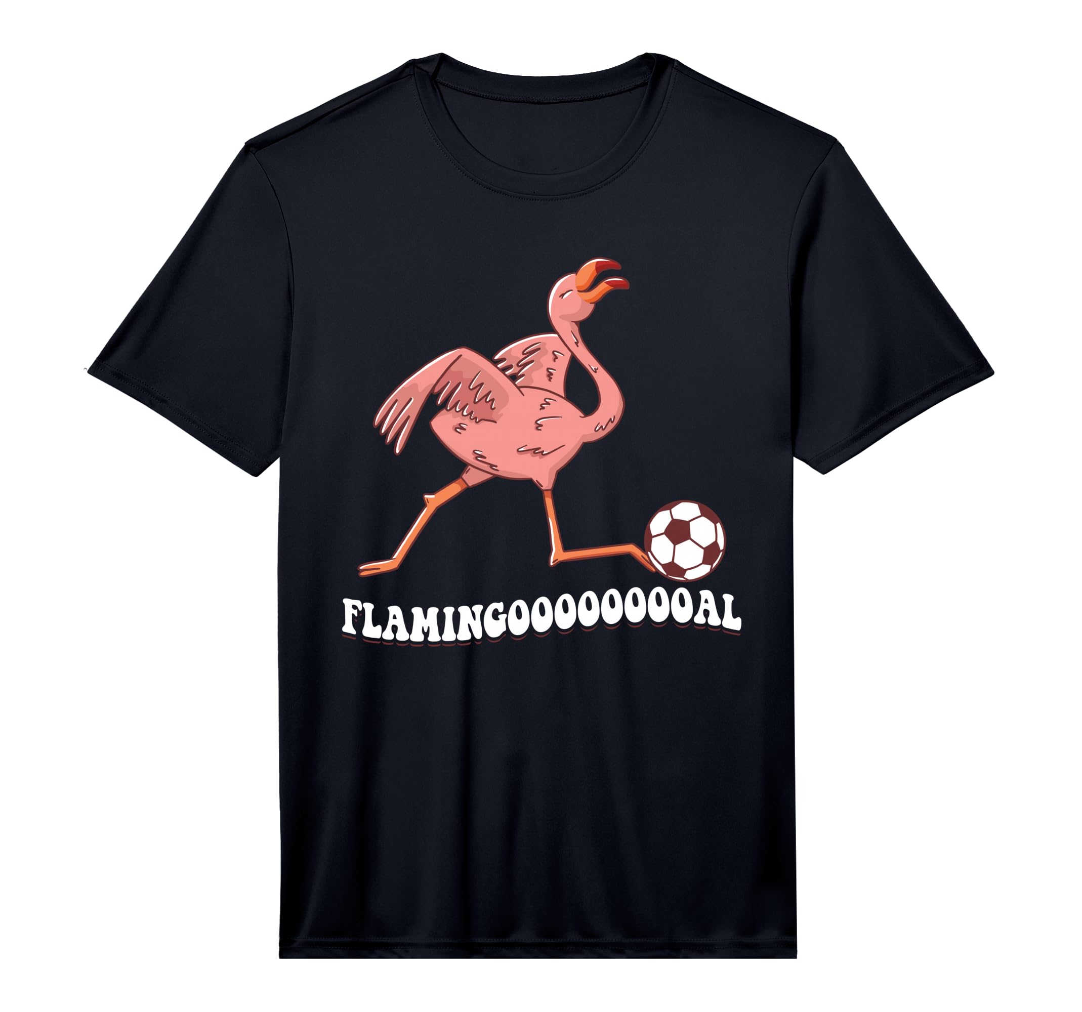 Flamingooooal Flamingo Soccer Ball T-Shirt - Unique Graphic Unisex