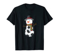 Soccer Ball Snowman Funny Winter T-Shirt - Custom Art Print Men Women