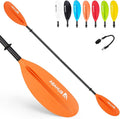 Abahub 1 x Carbon Kayak Paddles, 90.5 Inches Kayaking Oars for Boating, Canoeing with Free Paddle Leash, Carbon Fiber Shaft Black/Blue/Green/Orange/Yellow/White/Red Plastic Blades