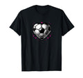 Soccer Ball Heart Mom Fan Parent T-Shirt - Unique Graphic Unisex