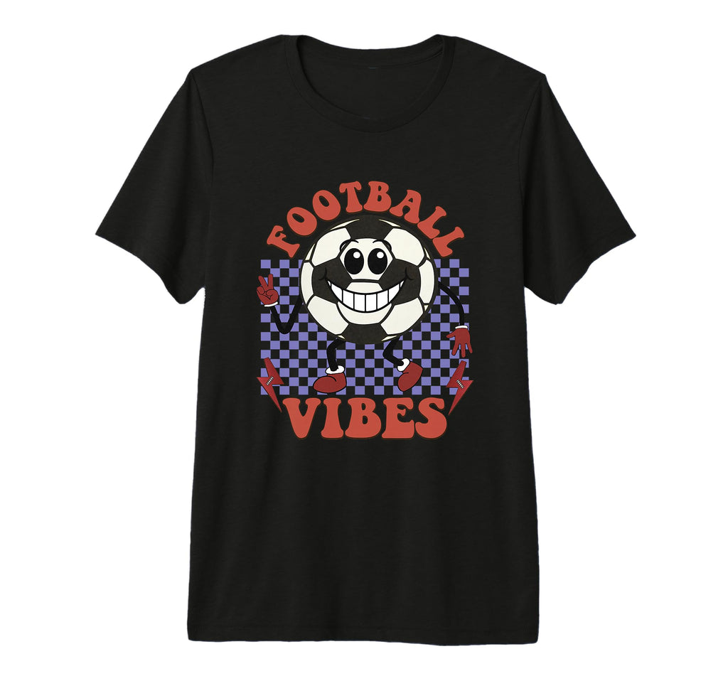 Football Vibes Exciting Happy Soccer T-Shirt - Custom Art Print for Adults