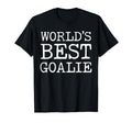 Worlds Best Goalie Funny Goalkeeper T-Shirt - Graphic Print Unisex