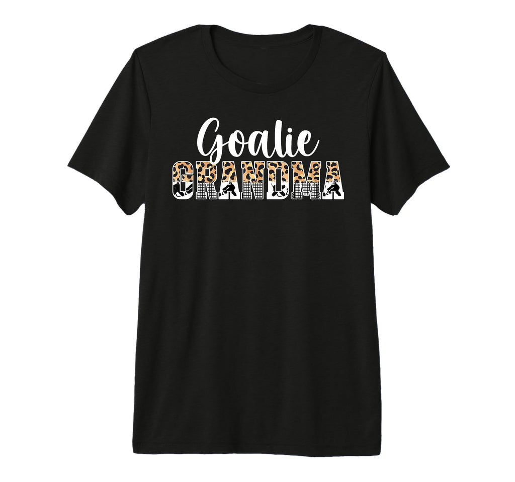 Ice Hockey Goalie Grandma Hockey Keeper T-Shirt - Minimalist Print Unisex