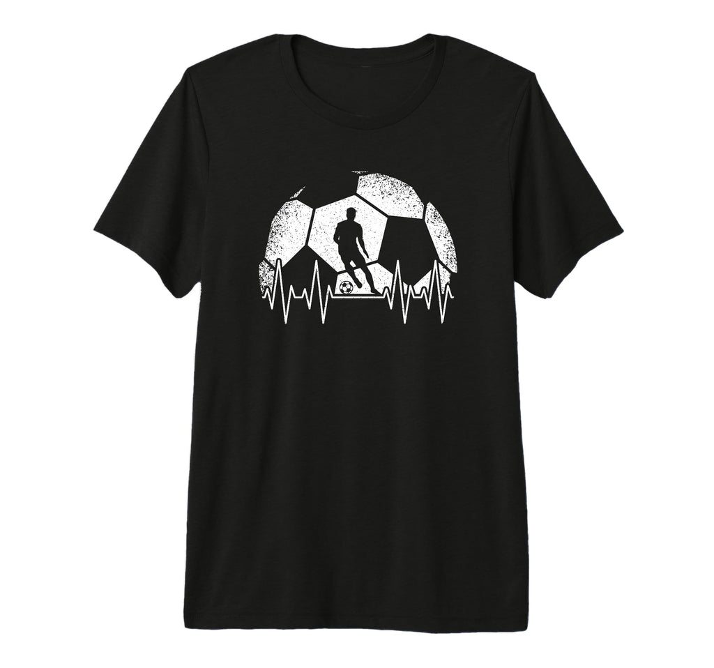 Football Heartbeat Football Player T-Shirt - Unique Graphic for Adults