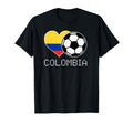 Colombia Soccer Colombian Flag Love T-Shirt - Fun Novelty Design Unisex