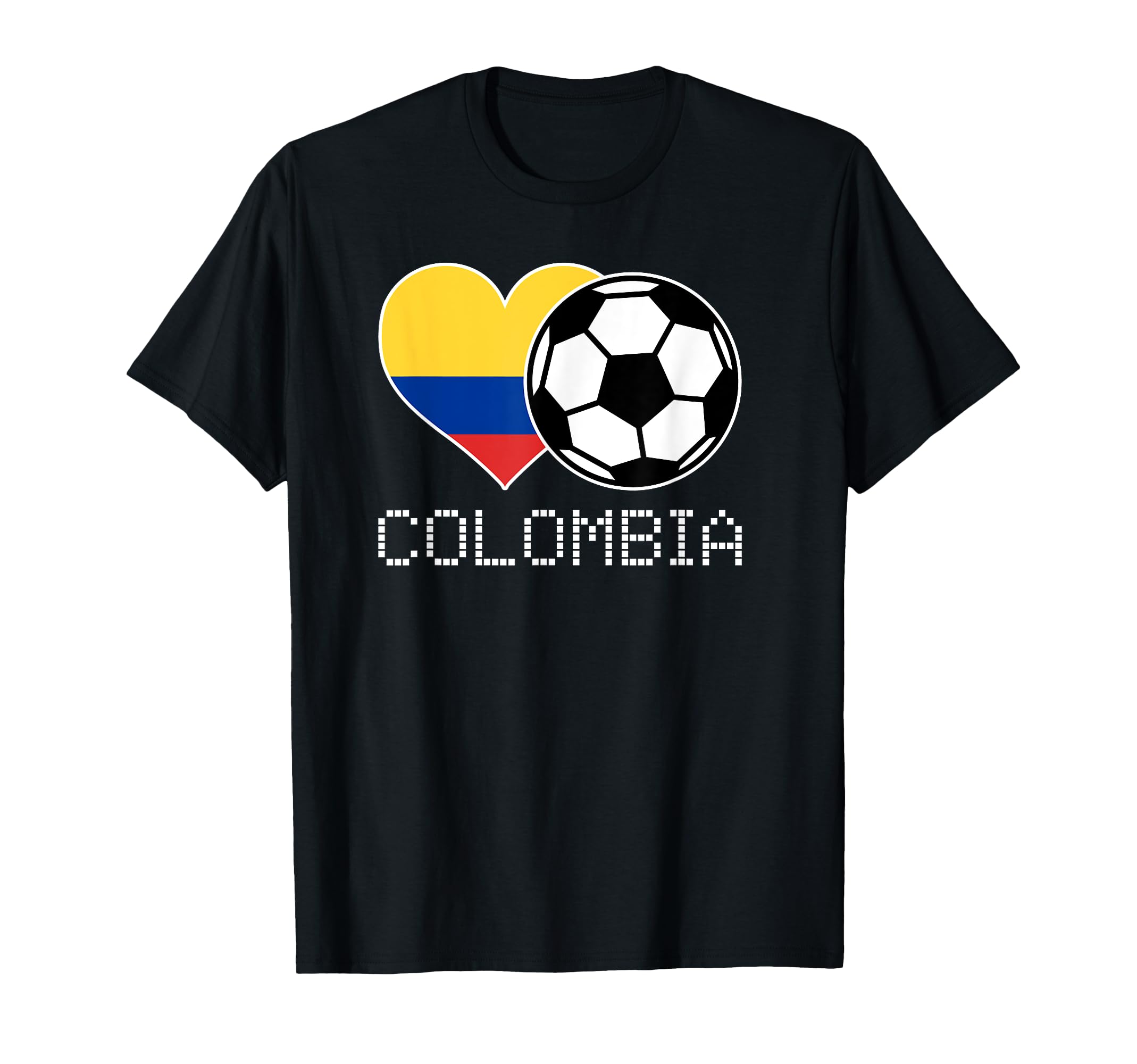 Colombia Soccer Colombian Flag Love T-Shirt - Fun Novelty Design Unisex