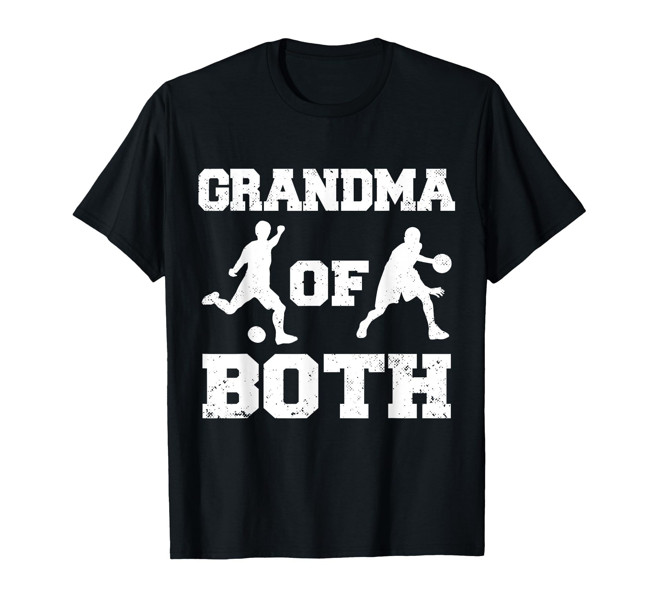 Grandma Both Funny Soccer Basketball T-Shirt - Unique Graphic Unisex