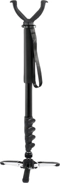 Shooting Stick with V Yoke, 22-62 inches Adjustable Aluminum Shooting Monopod for Hunting Rifles