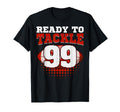 Football 99Th Birthday Player Tackle T-Shirt - Graphic Print Men Women