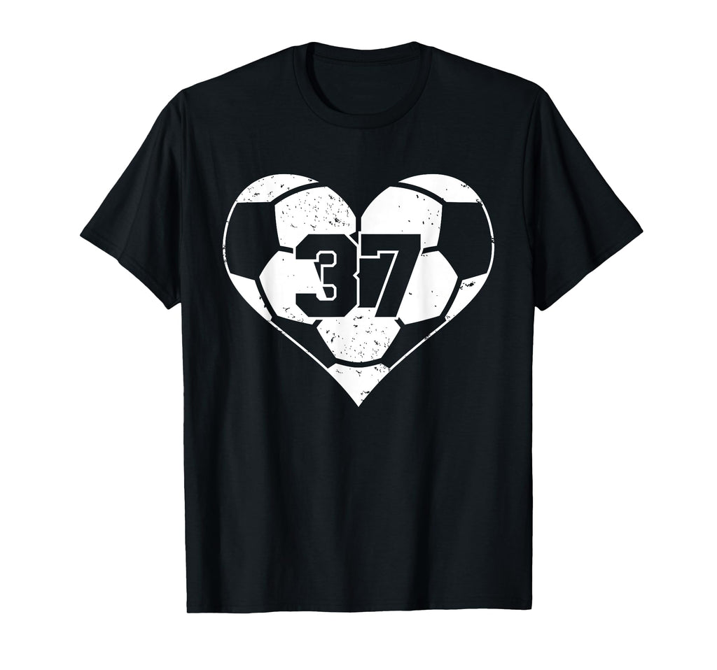 Soccer Number 37 Jersey Funny Soccer T-Shirt - Custom Art Print for Adults