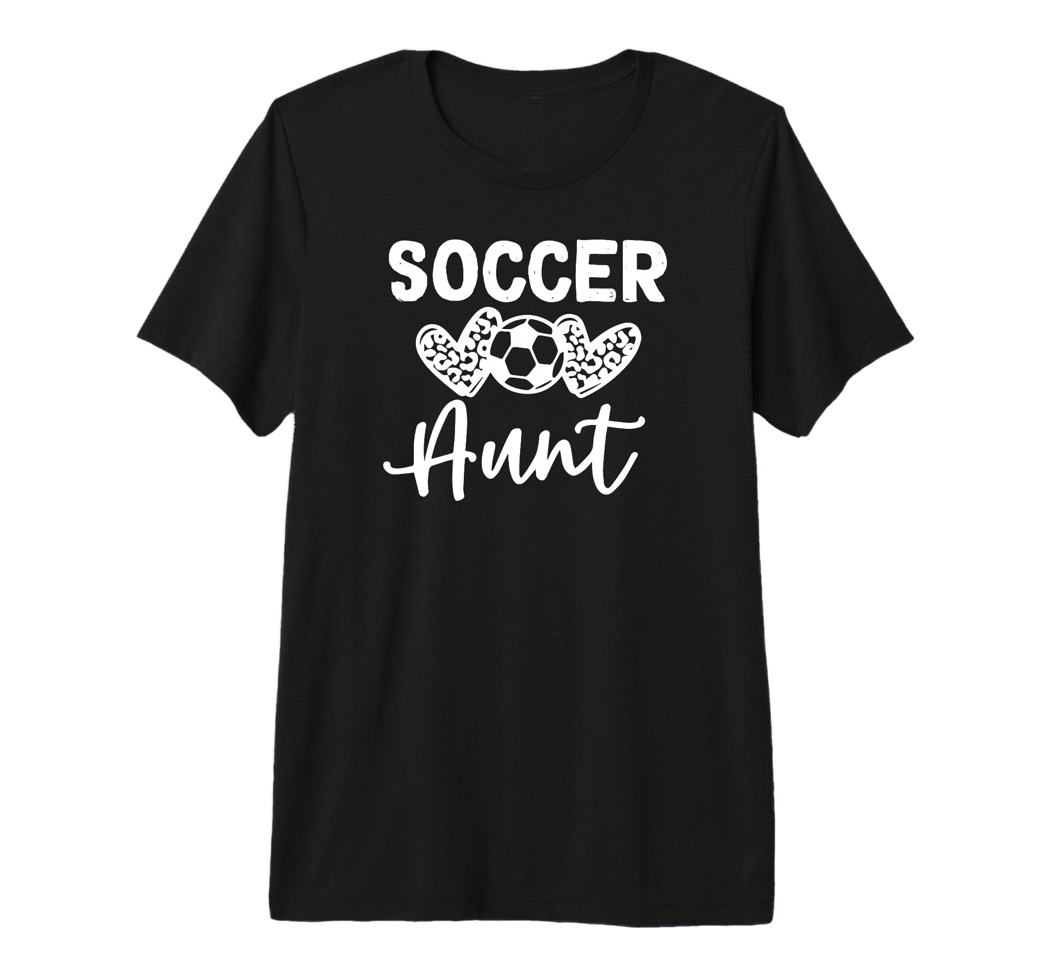 Soccer Aunt Leopard Tri Blend T-Shirt - Fun Novelty Design for Adults