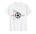 Soccer Ball Heartbeat Players And Soccer T-Shirt - Minimalist Print Unisex