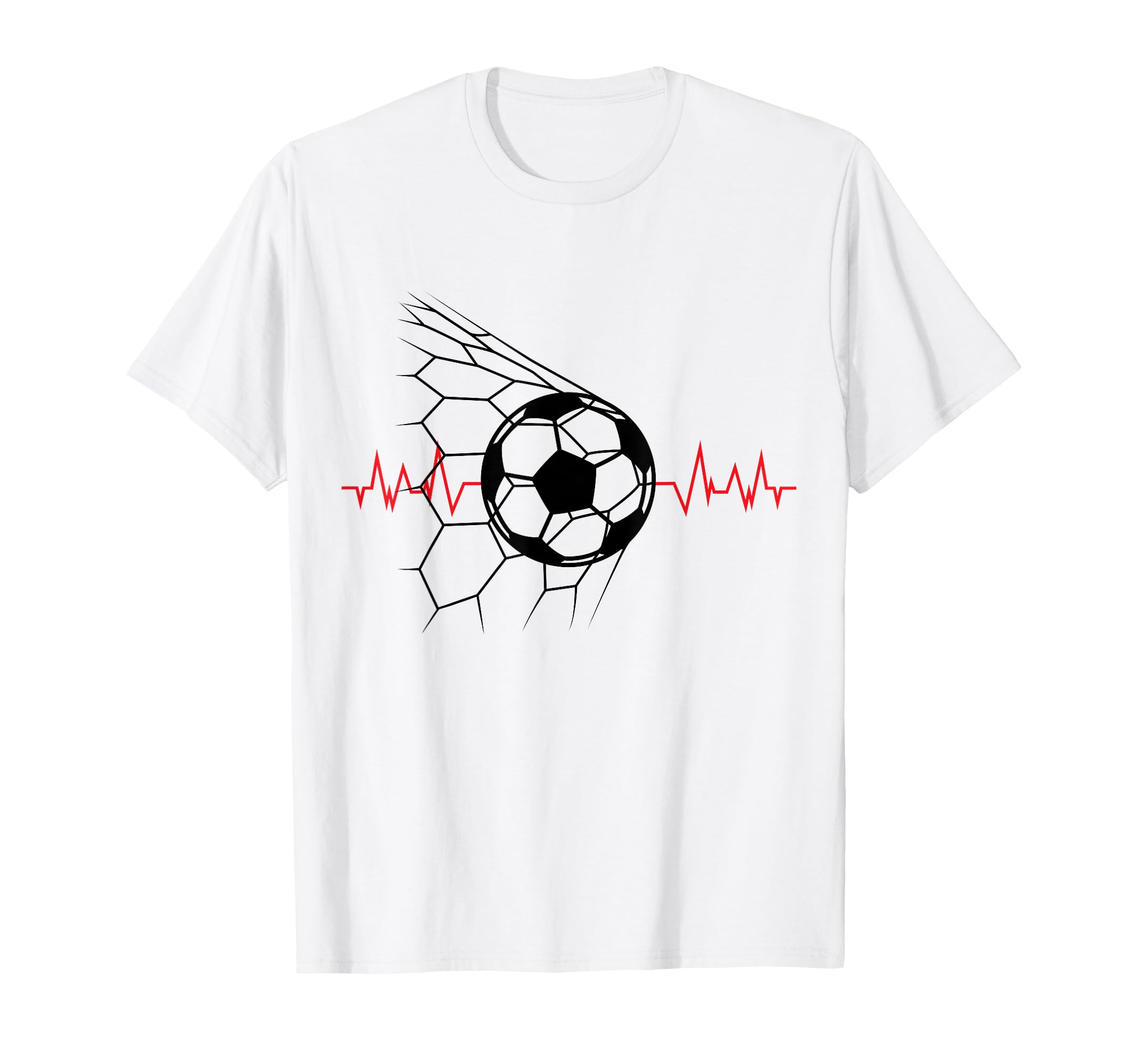 Soccer Ball Heartbeat Players And Soccer T-Shirt - Minimalist Print Unisex