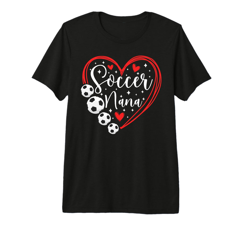 Soccer Nana Grandma Heart Nana T-Shirt - Streetwear Style for Adults