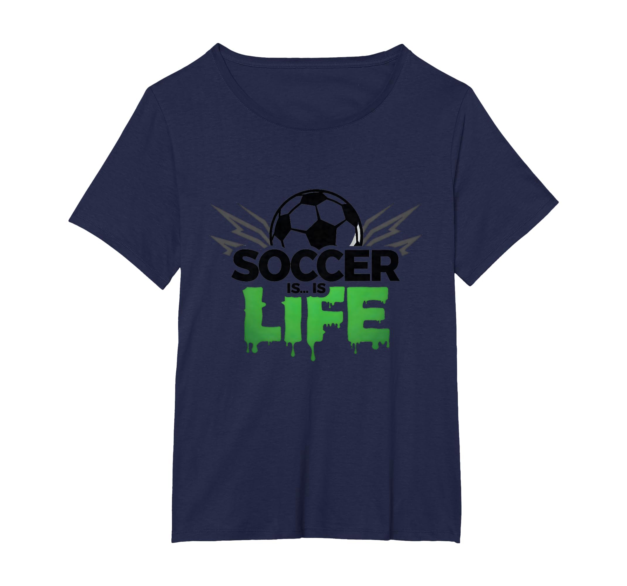 Soccer Is Life Passionate Fan Sports T-Shirt - Custom Art Print Unisex