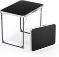 VINGLI 2.3FT Small Camping Table，Portable Camping Table with Carrying Handle, Picnic Table Foldable Table Essentials for Indoor Outdoor